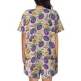 thumbnail image 6 of Fotbe Plum Print Pajama Set for Women 2 Piece Loungewear Short Sleeve Tops and Shorts Set Soft Sleepwear-4X-Large, 6 of 7