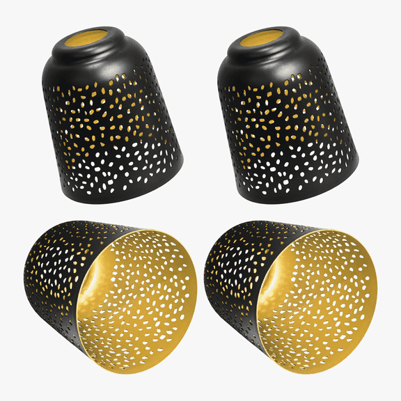 Swaifdee 4 Pack Metal Bell Shaped Cover for Chandelier Ceiling Fan Light Covers