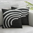 thumbnail image 3 of JRXY Black and White Throw Pillows for Couch Silver Boho Decorative Pillow Covers Geometric Modern Pillowcases, 3 of 5