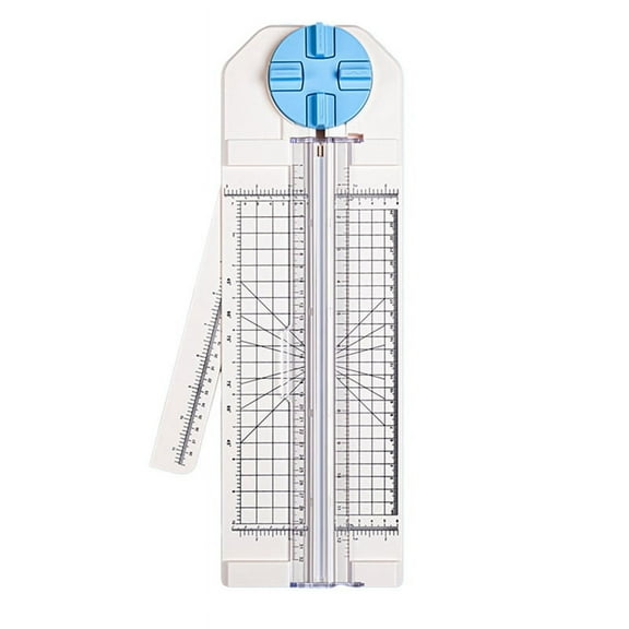 Paper Trimmer Craft Paper Cutter,4-In-1 Paper Trimmer 12in Craft Paper Cutter for Multi-Function Scrapbooking Tool Blue