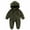 Army Green, variant on Back to School Newborn Baby Fleece Footie Winter Snowsuit Bunting Onesie Cartoon Warm Hooded Jumpsuit Outfits For Girls Boy s