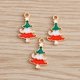 thumbnail image 1 of 10pcs/lot Mix Enamel Christmas Charms for Jewelry Making Santa Claus Gloves Tree Charms Xmas Gifts DIY Handmade Jewelry Making, 1 of 4