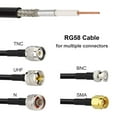 thumbnail image 5 of RG58 Extension Cable 50FT, MOOKEERF Flexible Low Loss Coaxial Cable for Wired &Wireless Network Router 4G Antenna Black Cable Impedance 50 Ohm RG58 RF Coax Pigtail Cable, 5 of 8