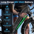 thumbnail image 4 of Cyneira 26" Electric Bike for Adults, 750W Motor, 48V 25AH Removable Battery Ebike, Front Suspension, 7-Speed, Step-Thru E-Bike, UL2849, 4 of 11