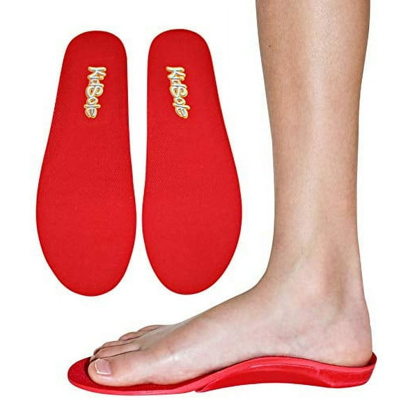 Red Orthotic Sports Insole by KidSole -- Lightweight Soft & Sturdy Orthotic Technology for Active Children with Flat Feet and Other Arch Support Problems (US Kids Sizes 7-8.5 (26 cm))
