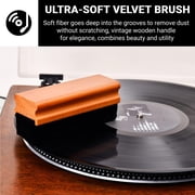 kulloomii Premium Vinyl Record Cleaner Kit - Complete 4-in-1 Vinyl Records Cleaning Kit for Records Albums-Includes Soft Velvet Record Brush,Cleaning Liquid,Duster &Turntable Stylus Cleaning Gel