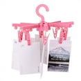 thumbnail image 3 of Lámpara plegable con Clip para perchas de tela, luz nocturna de 16LED para colgar fotos, tarjetas, decoraciones (rosa), 3 of 8