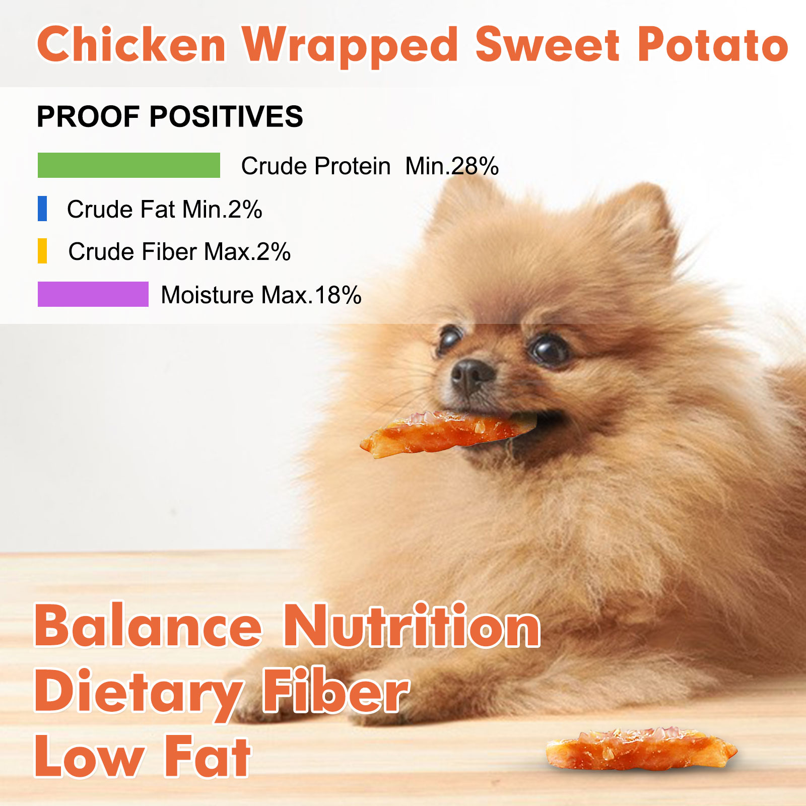 MON2SUN Chicken Wrapped Sweet Potato Small Dog Treats, 25 oz