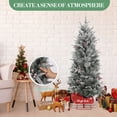 thumbnail image 7 of Pre-Lit Tabletop Mini Artificial Christmas Tree, 3ft Green with 78 Warm White LED Lights & Sleigh Base, for Home Office Holiday Decor, 7 of 7