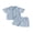 Blue, variant on BemeyourBBs Toddler Baby Boys Summer Clothes Baby Boy Church Outfit Textured Button Down Short Sleeves Shirt and Elastic Shorts Set Baby Boy Beach 2 Piece Outfits