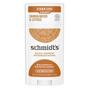 Schmidt's Natural Deodorant for Men and Women, Citrus & Sandalwood, 2.65 oz