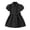 Black, variant on Girls Teen Toddler Dresses School Uniform Dress Solid Color Collared Short Sleeve Button Midi Back To School Daily Wear