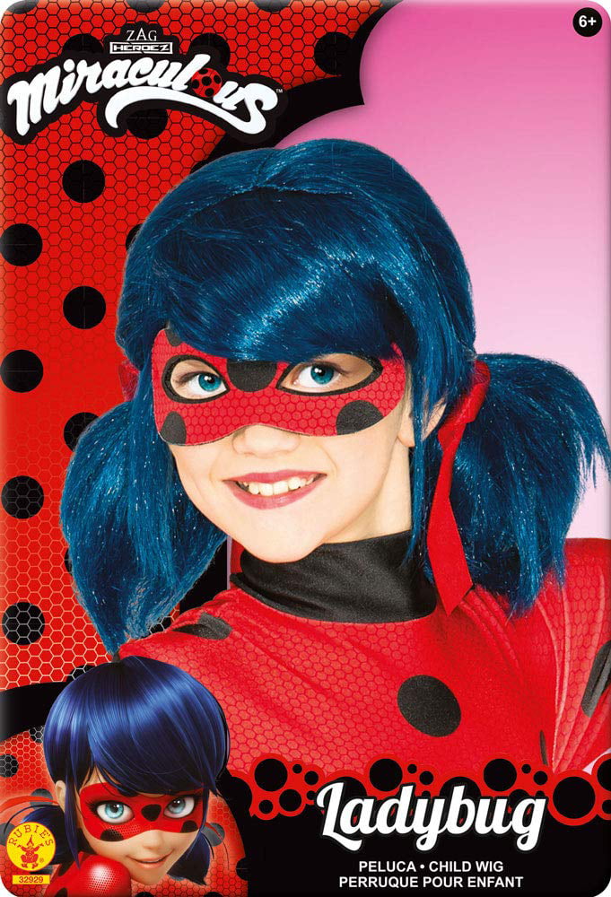 Culo llegada Stratford on Avon Miraculous Ladybug Blue Halloween Costume Wig - Walmart.com