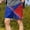 C_ Coffee, variant on kosheko Mens Mid Rise Galaxy Flag Print Casual Shorts, Drawstring Waist Textured Versatile Breathable Everyday Bottoms Yellow S