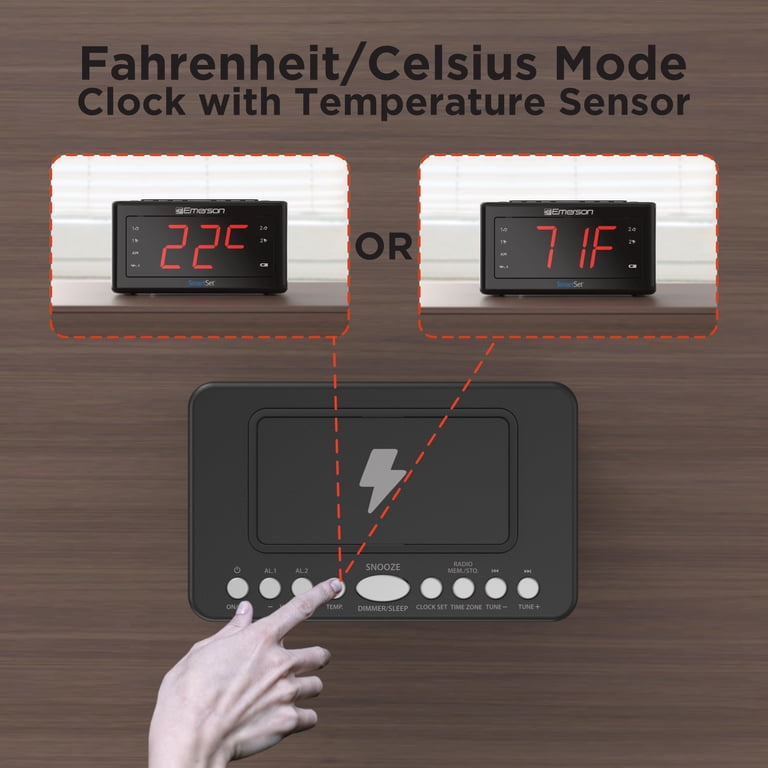 Emerson SmartSet Alarm Clock Radio with Wireless Charging photo 4