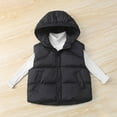 thumbnail image 2 of hoksml Children's Hooded Puffer Vest Kids Thick Winter Coat Fashionable Versatile Sleeveless Jacket for 5-15 Years Boys Girls, 2 of 5
