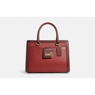 Coach Signature Leather Handbag - Jacquard Dempsey Tote 22 (IM