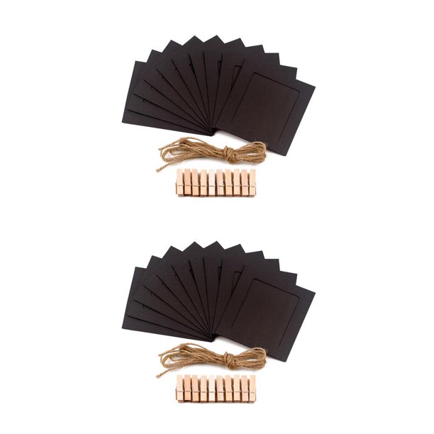 Inteprter 10 Uds papel foto DIY pared cadena Clip foto colgante álbum marco fiesta decoraciones Negro 2piezas Inteprter CBP058710