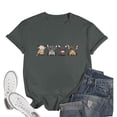 thumbnail image 4 of Trendfront Womens Highland Cow Graphic T Shirt Crewneck Short Sleeve Cute Farm Animal Print Casual Everyday Tee Tops, 4 of 5