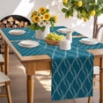thumbnail image 6 of Placemats Set of 6, Peacock Blue Lines Place Mats Abstract Waves Striped Tablemats Washable Placemat Table Decoration for Kitchen Table Dinner Party Home Decor Indoor Outdoor 13x19 Inch, 6 of 9