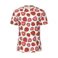 thumbnail image 5 of Wukai Hand Drawn Strawberry Print Men's Short-Sleeved Mesh T-Shirt,Quick-Dry Short Sleeve Workout T-Shirt-6X-Large, 5 of 8