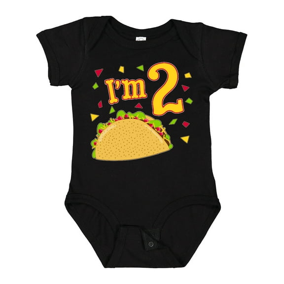 Inktastic Im Two- taco birthday party Boys or Girls Baby Bodysuit