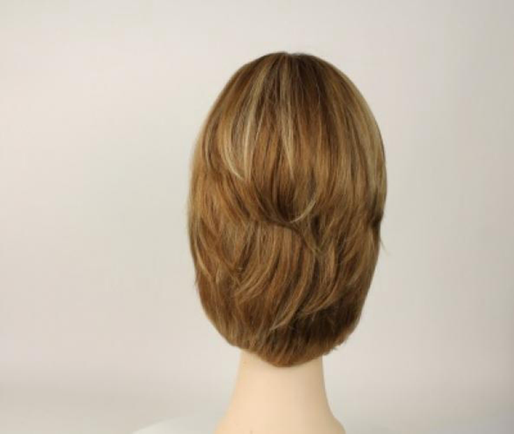 European Human Hair Freeda Wig Regina Blonde With Highlights Multi-Directional Skin Top Size L