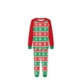 thumbnail image 2 of Busydd Family Christmas Pajamas Matching Sets Fashion Long Sleeve Holiday Print Christmas Pjs Casual Round Neck Tops and Pockets Pants Christmas Family Pajamas Sleepwear, 2 of 5