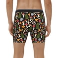 thumbnail image 4 of Xecao Mushrooms Print Boxer Briefs for Men's Stretch Moisture-Wicking Underwear, Mid-Rise Classics breathable fabric, 4 of 7