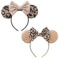 thumbnail image 1 of Diadema UNDEHAAC con forma de lazo y orejas de ratón para mujer, 2 unidades, oro rosa, 1 of 6