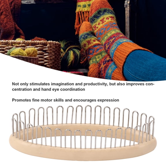 Wooden Knitting Loom Kit, DIY Craft For Kids  Beginners, Makes Socks, Scarves  More!