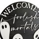 thumbnail image 2 of Letrero De Puerta De Bienvenida Colgador de puerta delantera de Halloween colgador de puerta fantasma redondo de madera para decoración de puerta delantera, 2 of 7