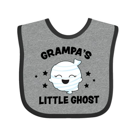 

Inktastic Cute Grampa s Little Ghost with Stars Gift Baby Girl Bib