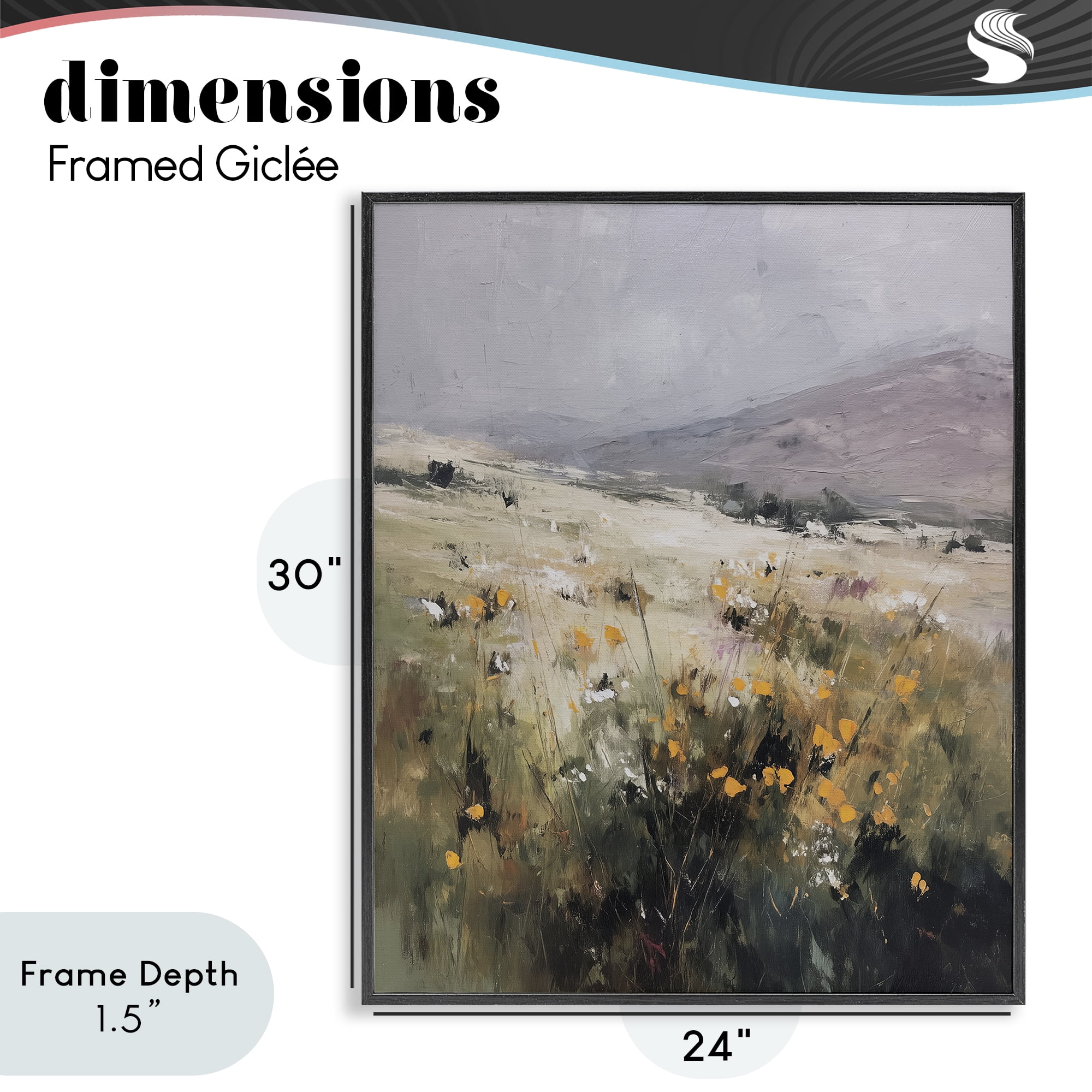Stupell Industries Verdant Dreams Landscape Black Framed Giclee Art, design by Svetlana Aleynikova