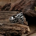 thumbnail image 6 of EOEMY Stainless Steel Biker Tribal Ring Black Men'S Unisex Cross Fleur De Lis B197-10, 6 of 8