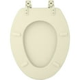 thumbnail image 3 of Achim Fantasia 19" Soft Elongated Vinyl Toilet Seat, Elongated, Off White, 3 of 4