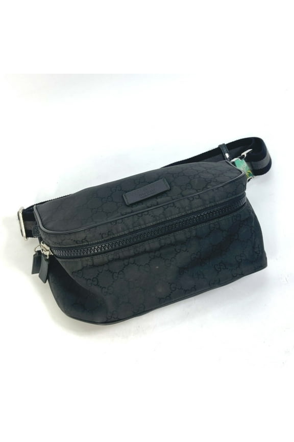 Pre-Owned Gucci 509643 GG belt bag waist pouch cross bag Waist Pouch Black (Good)