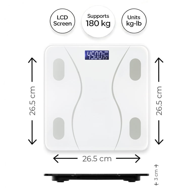 COWIN Smart Body Fat Scale, USB Rechargeable, White photo 4