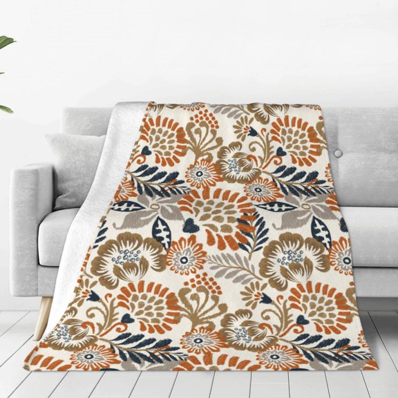 Vsdgher Floral Paisley Ultra-Soft Micro flannel Blanket Throw Blankets for Couch Sofa, Bed (4 sizes)-40"x30"