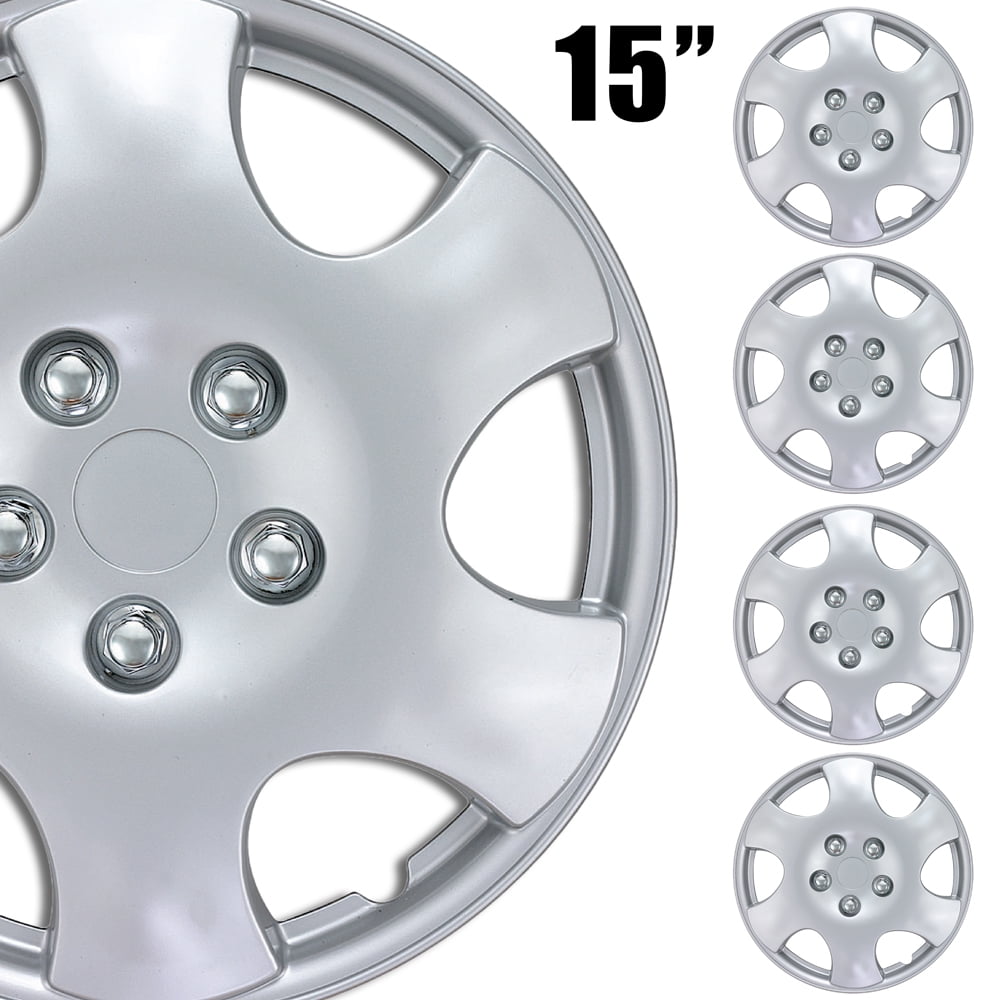 Shield Autocare © Car Wheel Trims 15 Hub Caps Plastic Covers Set of 4 Trend RC Silver Wheel Trims_F309