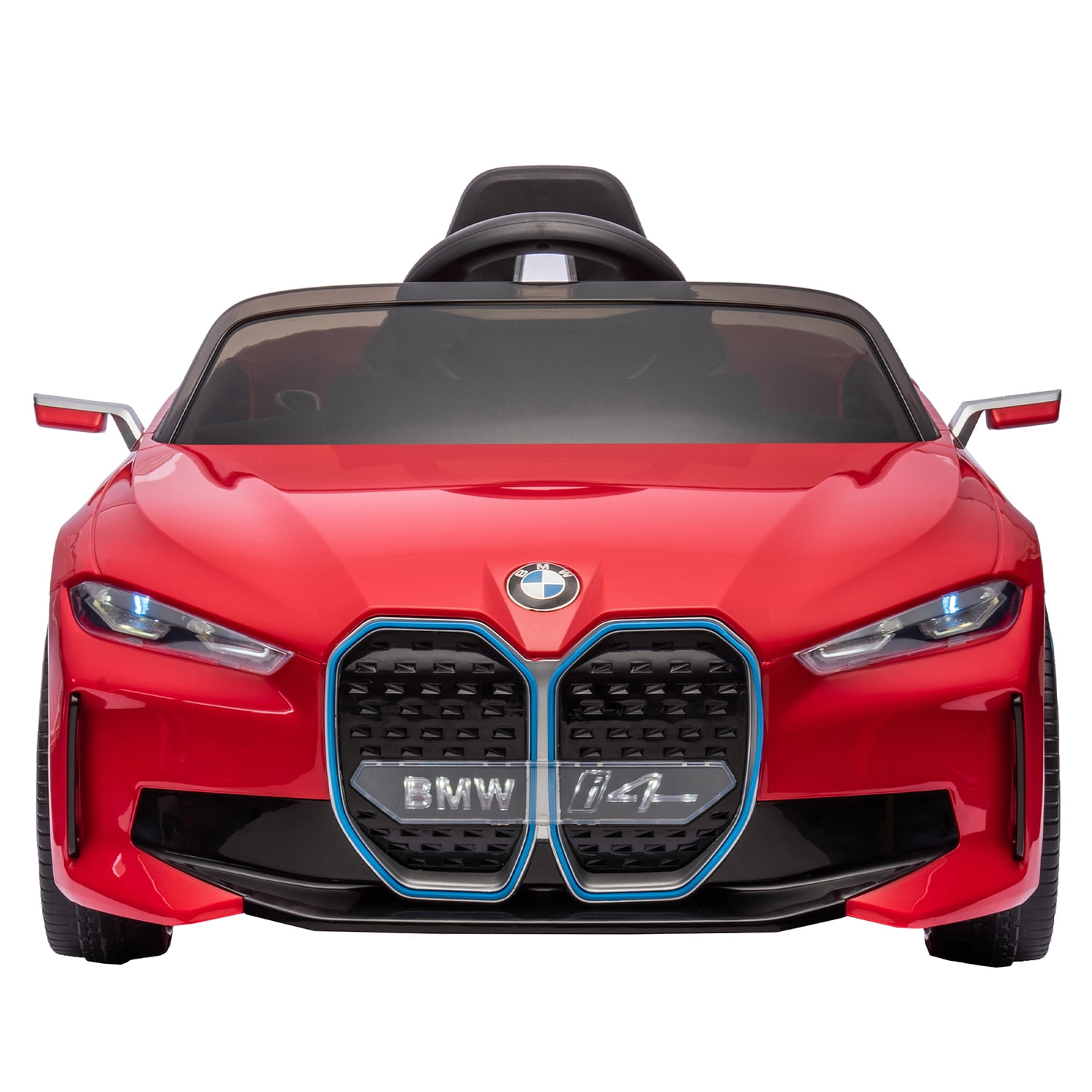 CIPACHO Licensed BMW I4, 12v Kids Ride On Car with 2.4G Parents Remote Control, Electric Car for Kids, 3 Speed Adjustable, USB, MP3, Bluetooth, Red