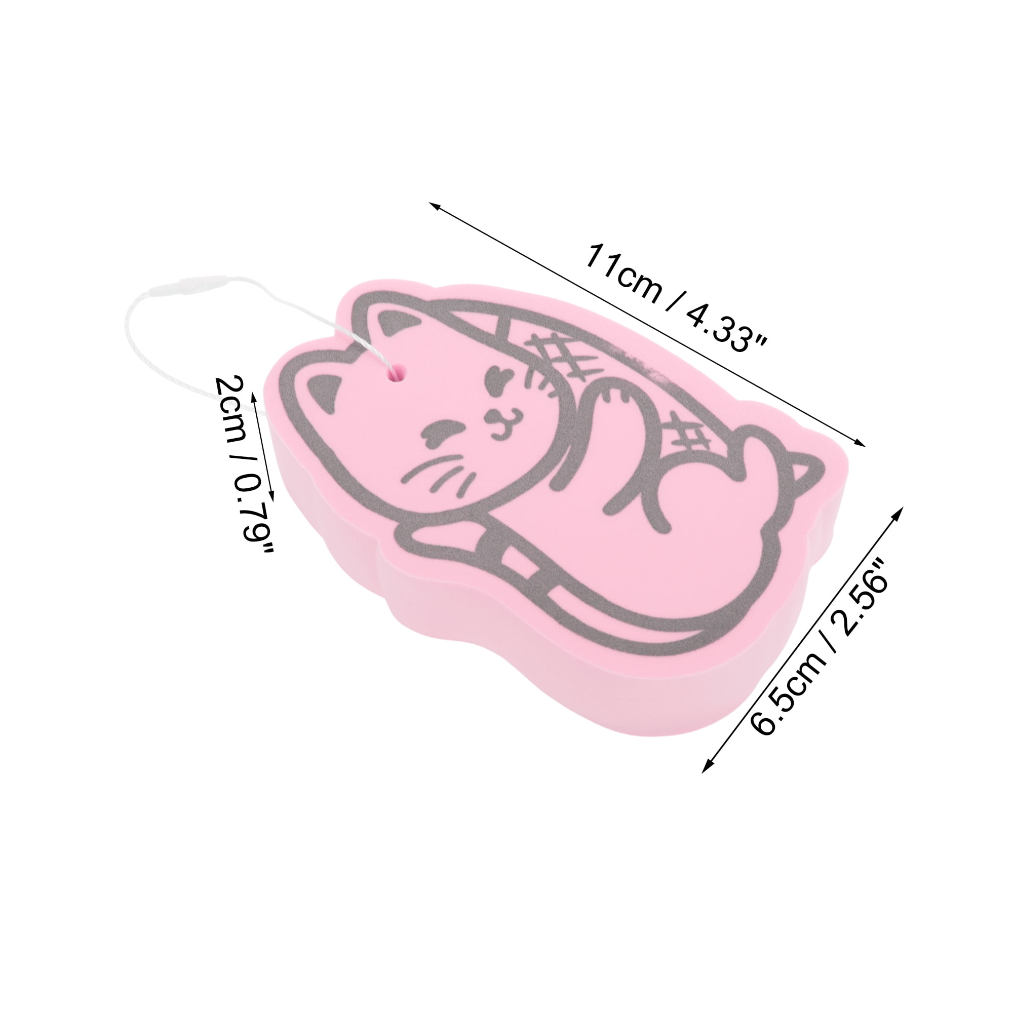 Unique Bargains Civet Cat Pattern Bath Sponge Body Scrubber 1 Pc Pink