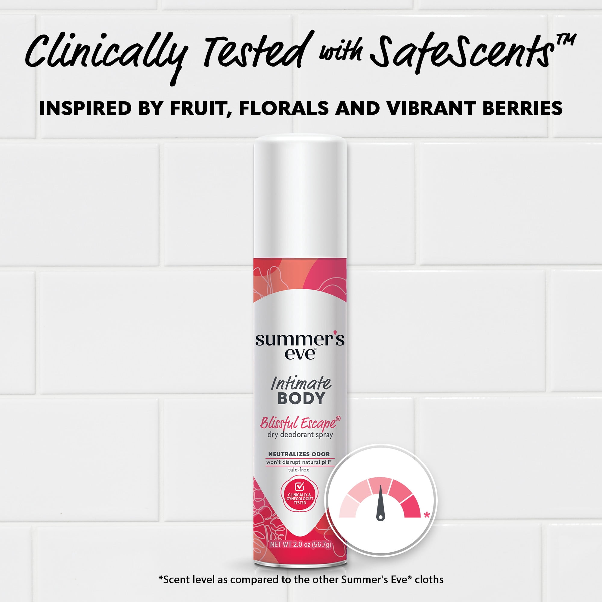 (3 pack) Summer’s Eve Blissful Escape Daily Refreshing Feminine Spray, 2 oz
