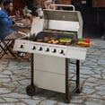 thumbnail image 3 of Royal Gourmet GA5401T 5-Burner BBQ Liquid Propane Gas Grill with Side Burner, Stainless Steel 60,000 BTU Barbecue Grill for Patio Garden Picnic Backyard Party, Silver, 3 of 13