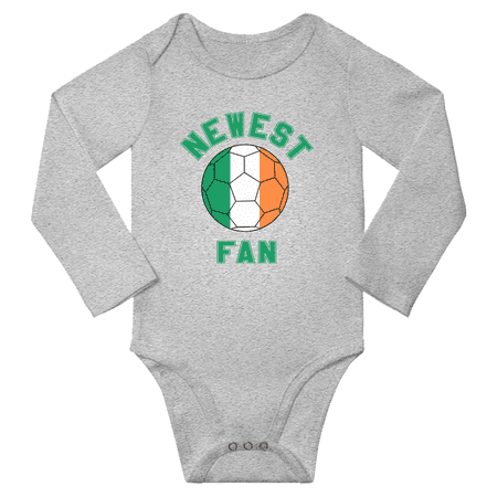 

Newest Ireland Soccer Football Fan Baby Long Sleeve Rompers (Gray 6 Months)