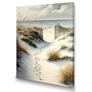 Designart Path To The Ocean V Canvas Wall Art