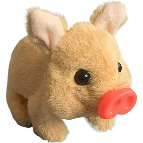 Realistic Walking & Mouth-Moving Pig Plush Toy | My Cute Pet Piggy Stuffed Animal | Perfect Birthday Gift for Kids Boys & Girls(Style A -1PCS)