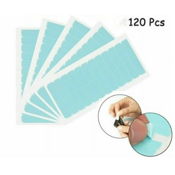 120 Pieces Hair Extension Tape Tabs Double Sided Adhesive Extension Replacement Tapes Strong No-Residue Adhesive