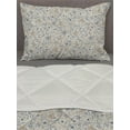 thumbnail image 3 of Vintage Comforter & Sham Bedding Set, Oriental Scroll with Swirling Leaves with Eastern Design Inspirations, 3 pcs Duvet Set Microfiber Filling Quilt, 5 Sizes, Slate Blue Beige Tan, by Ambesonne, 3 of 4