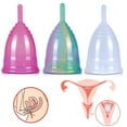 thumbnail image 2 of Multicolor Soft Menstrual Cup Silicone Feminine Hygiene Period Cup Reusable Cup, 2 of 11